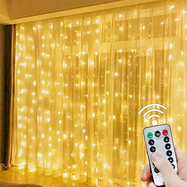 3M LED Curtain Garland on the Window USB String Lights
